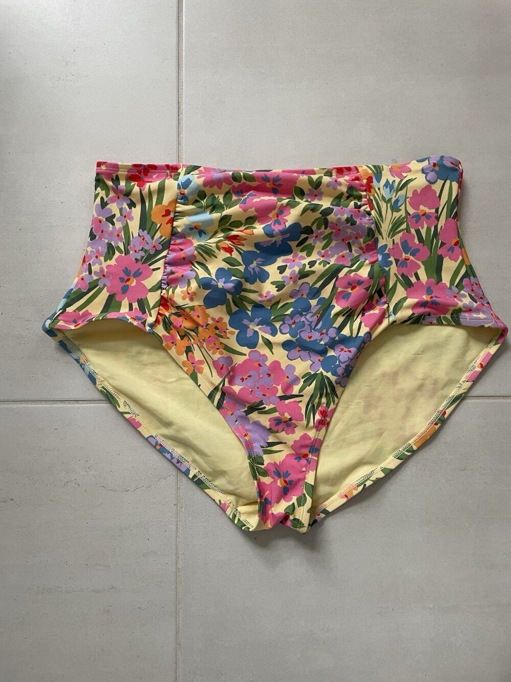 Adore Me Swim High Waist Bikini Bottom Floral Swimwear Beach Summer